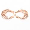 Exquisite 585 Purple Gold Earrings Rose Gold Plated Russian Fashion Design Luxury Hollow Pattern Exquisite Earrings