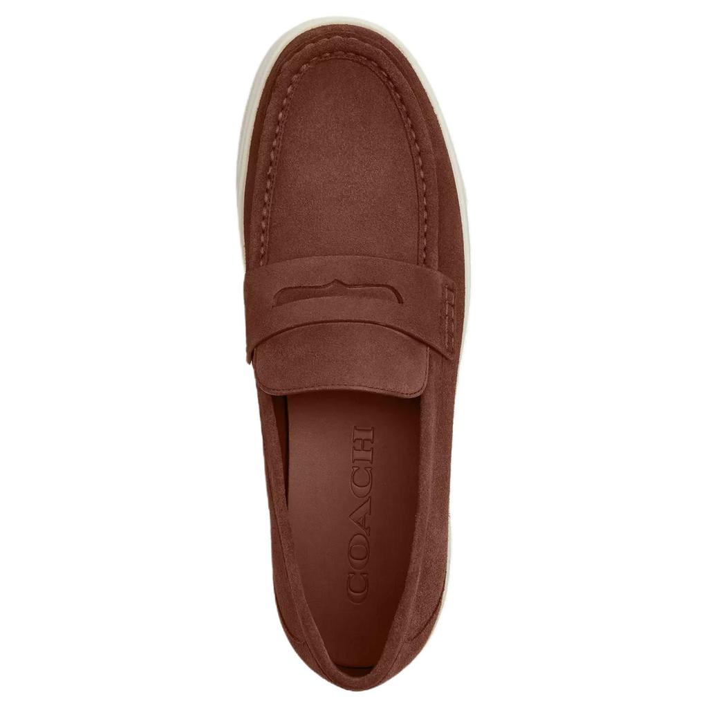 Coach Hybrid Suede Leather Round Toe Slip-On Loafers Men Loafers Brown CAP36-SAD