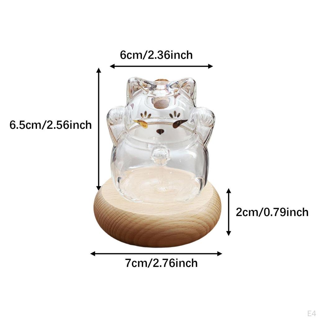 Sparflasche Glas Sparschwein mit Holzständer