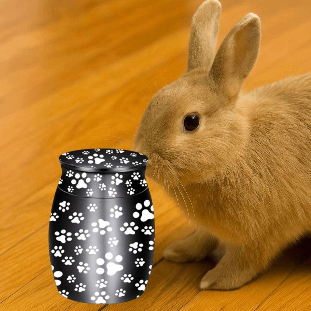 Paw Print Pet Urn Seal Pet Commemorative Box Memorial Gift Mini Pet Ashes Box Memorial