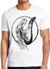 Peacock Playing Harp Sketch Humorous Hilarious Funny Music Gift Tee T Shirt 2239