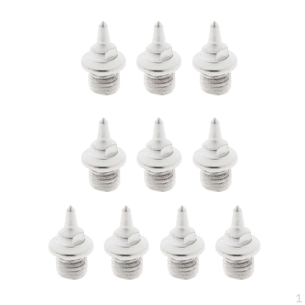 

10 шт. Прочные шипы для спортсменов, бега трусцой, тренировок Silver Small 13.8mm