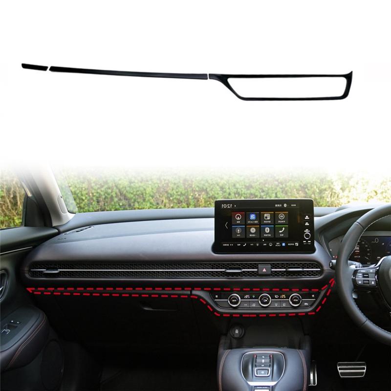 Central Control trument Air Conditioner Button Frame Trim Sticker for Honda ZRV  RHD Accessories