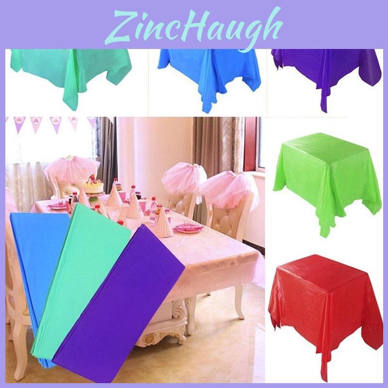 Vibrant Pure Color Plastic Table Covers For Catering Parties And Events