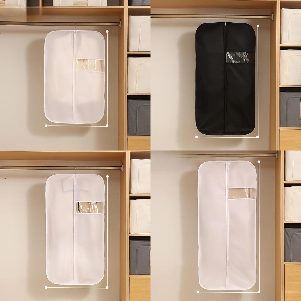 Clothing Dust Cover With Nonwoven Fabric For Wardrobe Protection And Dust Prevention