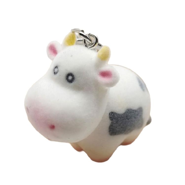Elegant 3D Flocking Animal Keychain for Ladies Unique Designed Car Key Chain Fashionable Keyring Pendant Ornament
