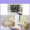 Canvas Embroidery Cosmetic Bag With Floral Pattern For Travel And Home Use