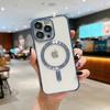 New Electroplated Phone Case For Iphone 17 16 15 14 11 12 13 Pro Max 17 Pro Clear For Magsafe Magnetic Lens Protect Soft Cover