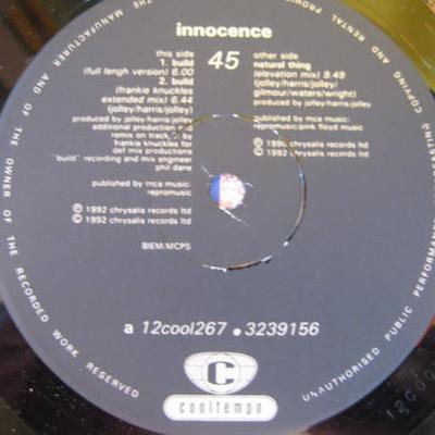 12inch Record INNOCENCE - Build 12COOL267 Cooltempo 1992 UK Dance & Electronica Used