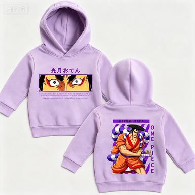 Kids Fleece Hoodie One Piece Kozuki Oden Print Casual Pullover Sweatshirt for Boys