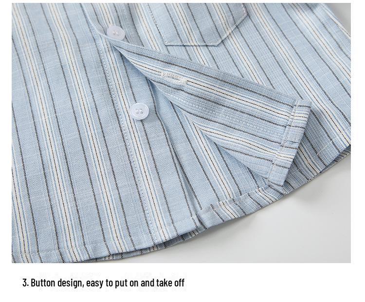 Children's Striped Long-Sleeve British-Style Two-Piece Suit for Boys, Spring 2025