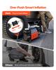 Dual-Cylinder Heavy Duty Air Compressor, 300 L/min Portable Tire Inflator, 12V 150PSI Offroad Air Pump with Digital Pressure Gauge & Adapters for
