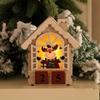 Christmas Wooden Home Decoration Luminous Calendar Table Furnishings Christmas Series Luminous House Christmas Creative Gifts