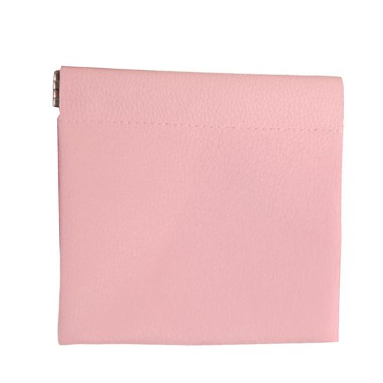 Snap Closure Pouch Faux Leather Portable Coin Purse Mini Cosmetic Bag Organizer for Lipstick Jewelry Earphones Cables Storage