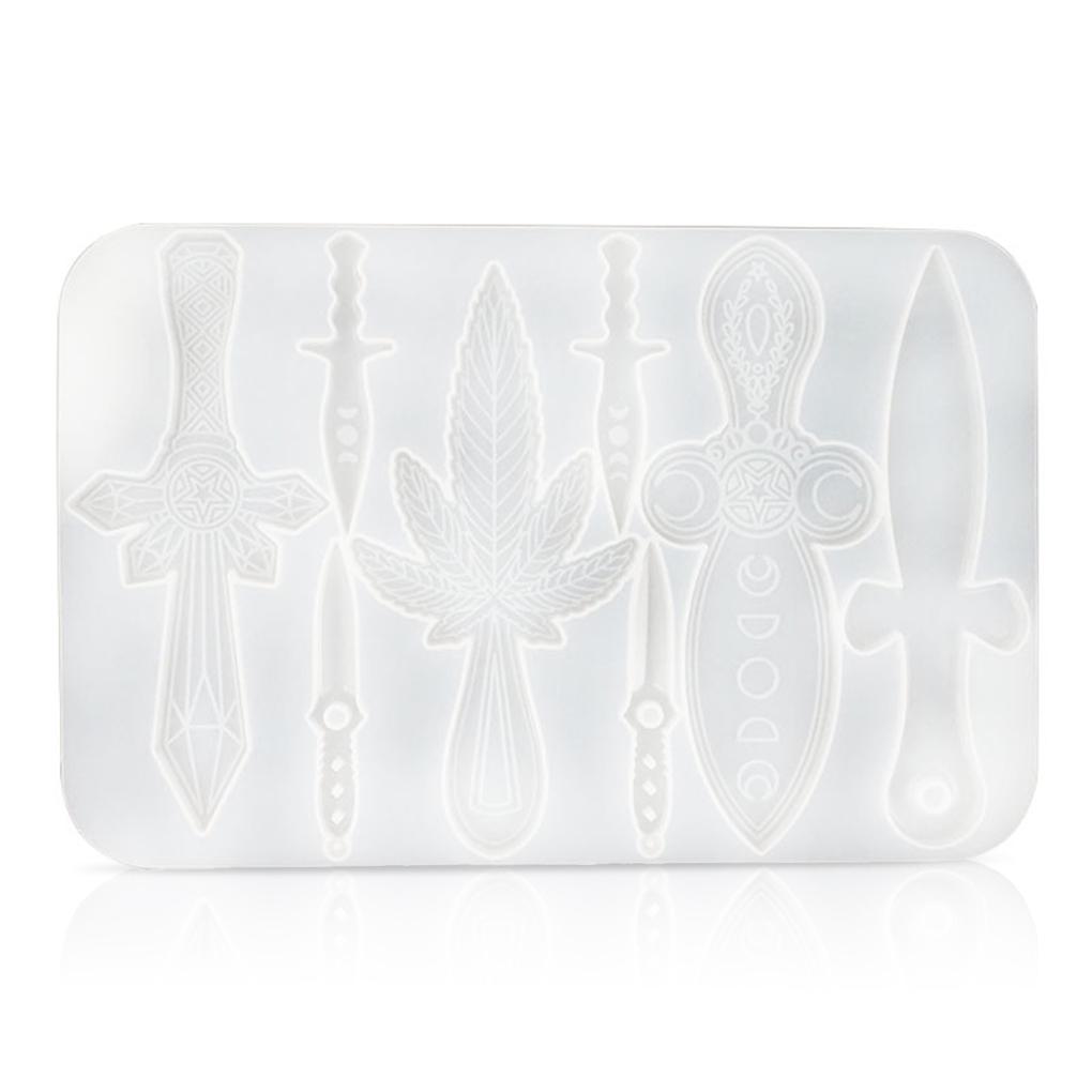 

8 Cavity Epoxy Resin Non-stick Silicone Mold DIY Keychain Ornaments Plaster Clay Wax Reusable Casting Mould Handmade Accessory