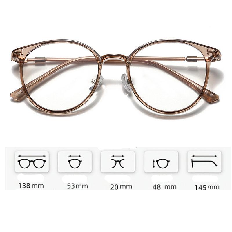 Óculos de miopia com armação redonda de design de moda para mulheres, óculos de computador de luxo, unissex, masculino, anti-luz azul, óculos para míopes