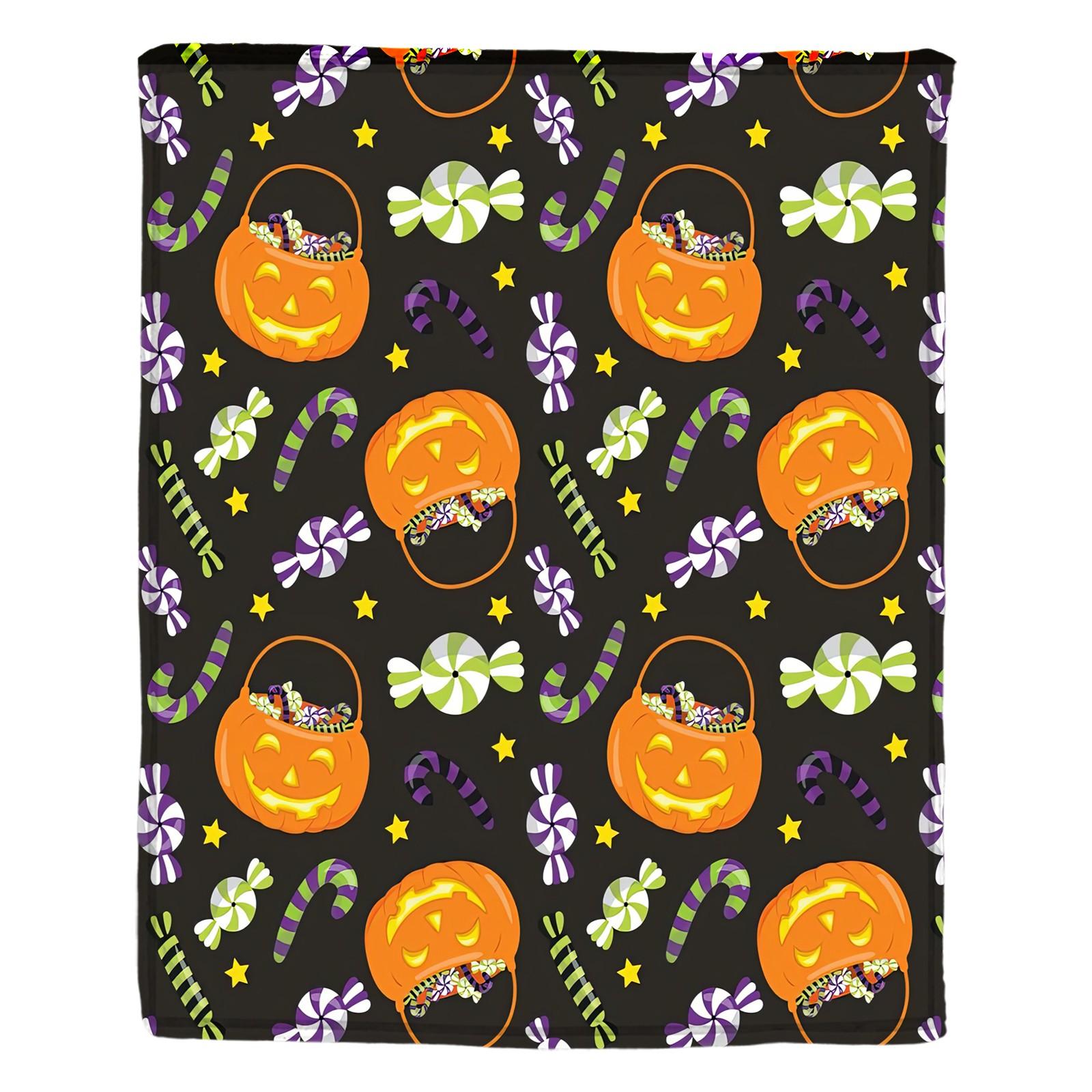 

Одеяло с принтом на Хэллоуин S чёрный