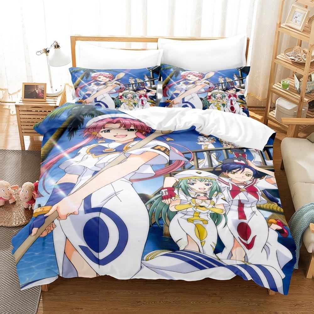 Anime Aria the Animation Bedding Set Duvet Cover Comforter Bed Set Quilt Cover Pillowcase King Queen Twin Size Boys Girls Adult