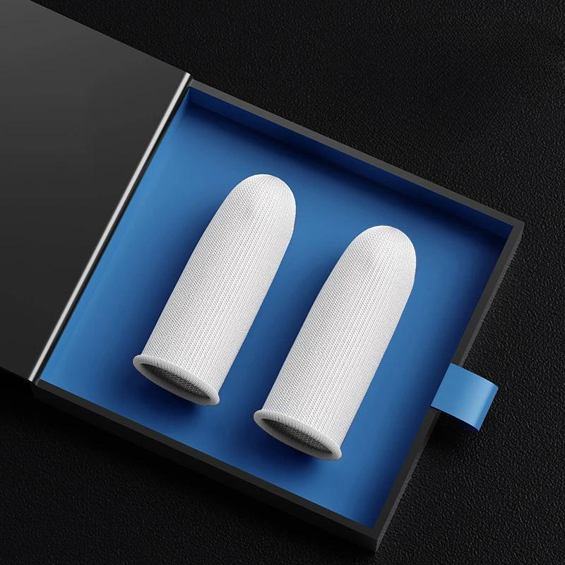 Mobile Phone Gaming Fingertip Gloves Sweat-Proof Finger Cover Game Non-slip Glass Silver FibreTouch Fingertip Sleeves
