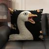 2D Scream Tiere Retro Kissenbezug Natürlicher Leinen Bio-Stoff Beidseitiger Druck Sofa Heimdekor Geschenk Kissenhülle