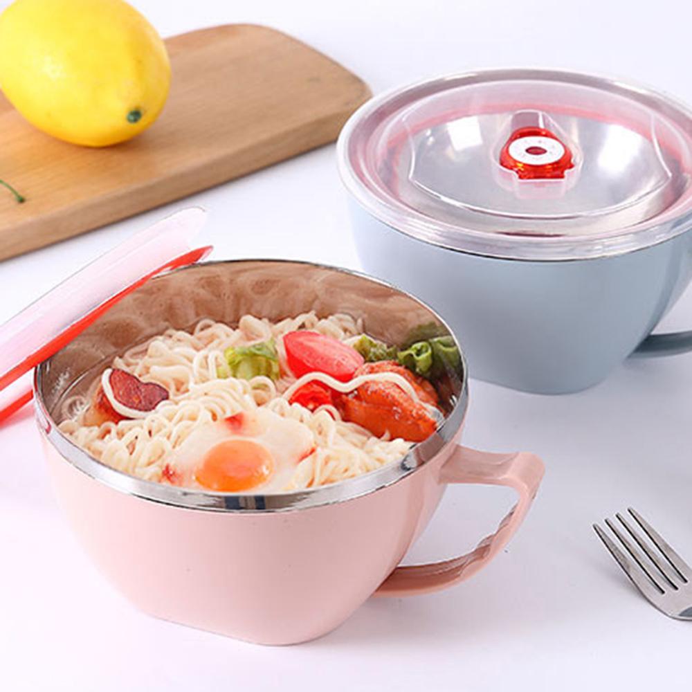 Anti-Scald Instants Noodle Bowl With Lid Multi-Purpose Food Container For Home Kitchen