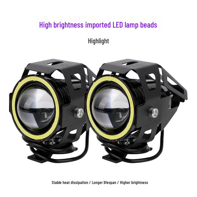 Super Bright U5 Motorcycle LED Flashing Spotlight Laser Cannon Headlight Transformer