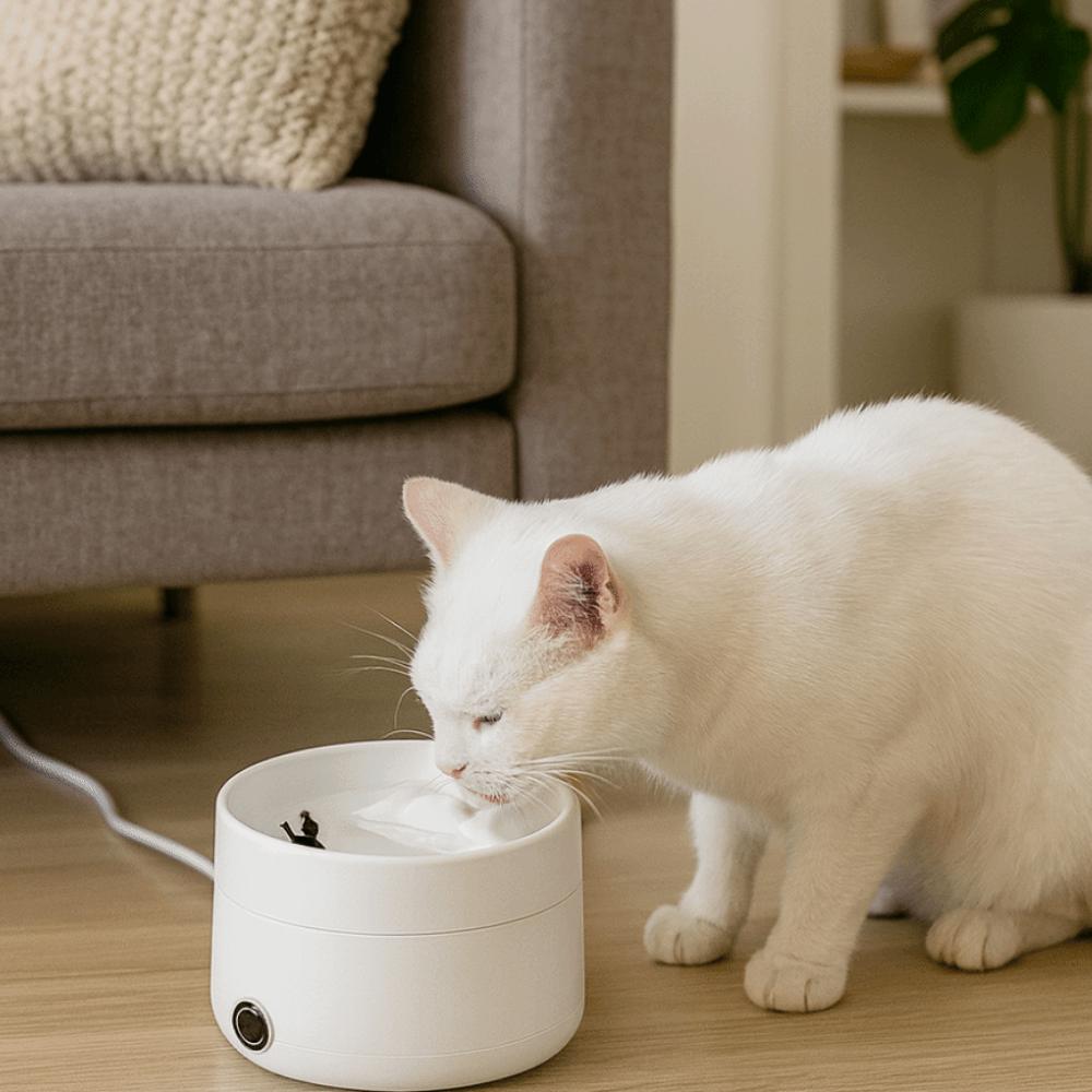 Miska na wodę ze stali nierdzewnej z podgrzewaniem Ultra cicha termostatyczna fontanna do picia dla zwierząt Domowych Sezon zimowy