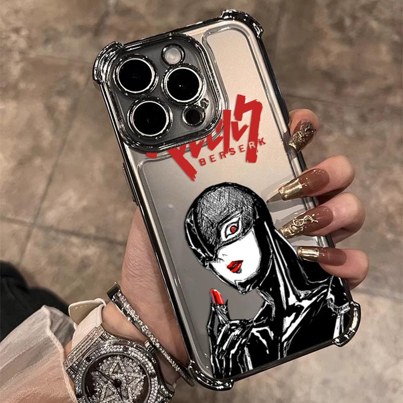

Hot Anime B-BerserkS Cool Plating Phone Case For Google Pixel 10 9 8 7 9a 8a 7a Pro XL 5G Anti Fall Airbag Pixel 8