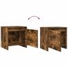 Nightstand Smoked Oak 45 x 34 x 44.5 cm Engineered Wood