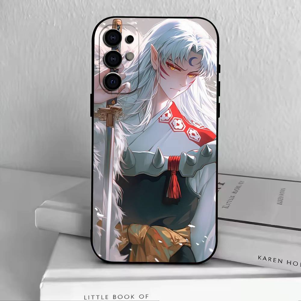 

S-Sesshomaru Inuyasha Anime Phone Case For Samsung S25,S24,S21,S22,S23,S30,Ultra,S20,Plus,Fe,Lite,Note,10,Black Cover Samsung S21plus