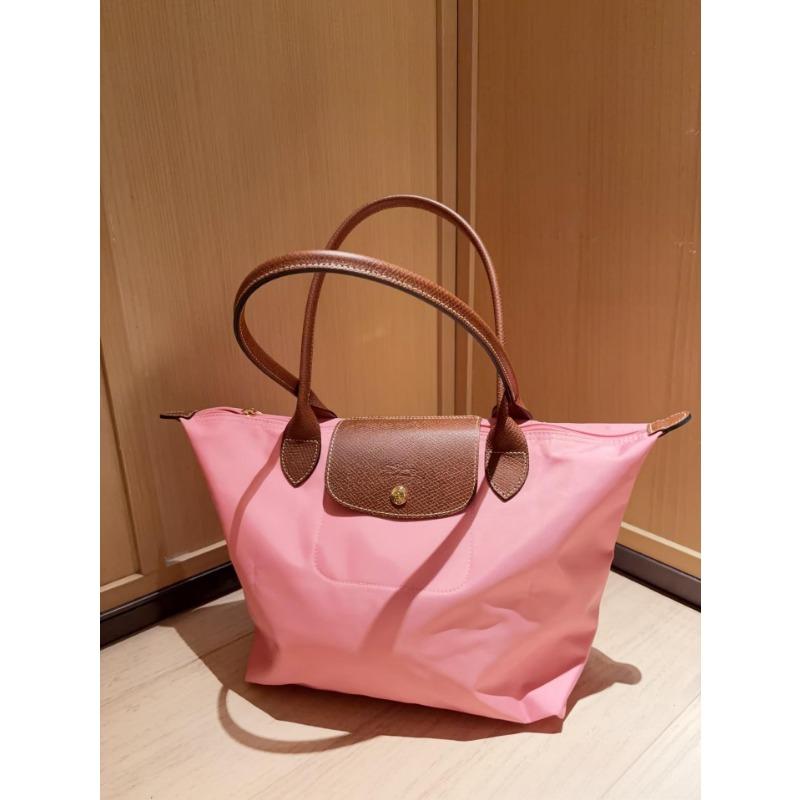 Longxiang Classic Hand-held Nylon Dumpling Bag, Embroidered Large-capacity Tote Bag, Waterproof Folding Single-shoulder Bag