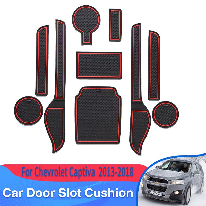 

Коврик с дверной канавкой для Chevrolet Holden Captiva 7 C100 C140 2013 ~ 2018, противоскользящий резиновый коврик для ворот, Стайлинг, слот, коврик для автомобиля