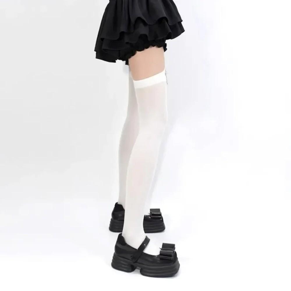 Personality Thin Gothic Cross Suspender Socks 3D Cross Lolita Over Knee Stockings Y2K Women Stockings Women Wear