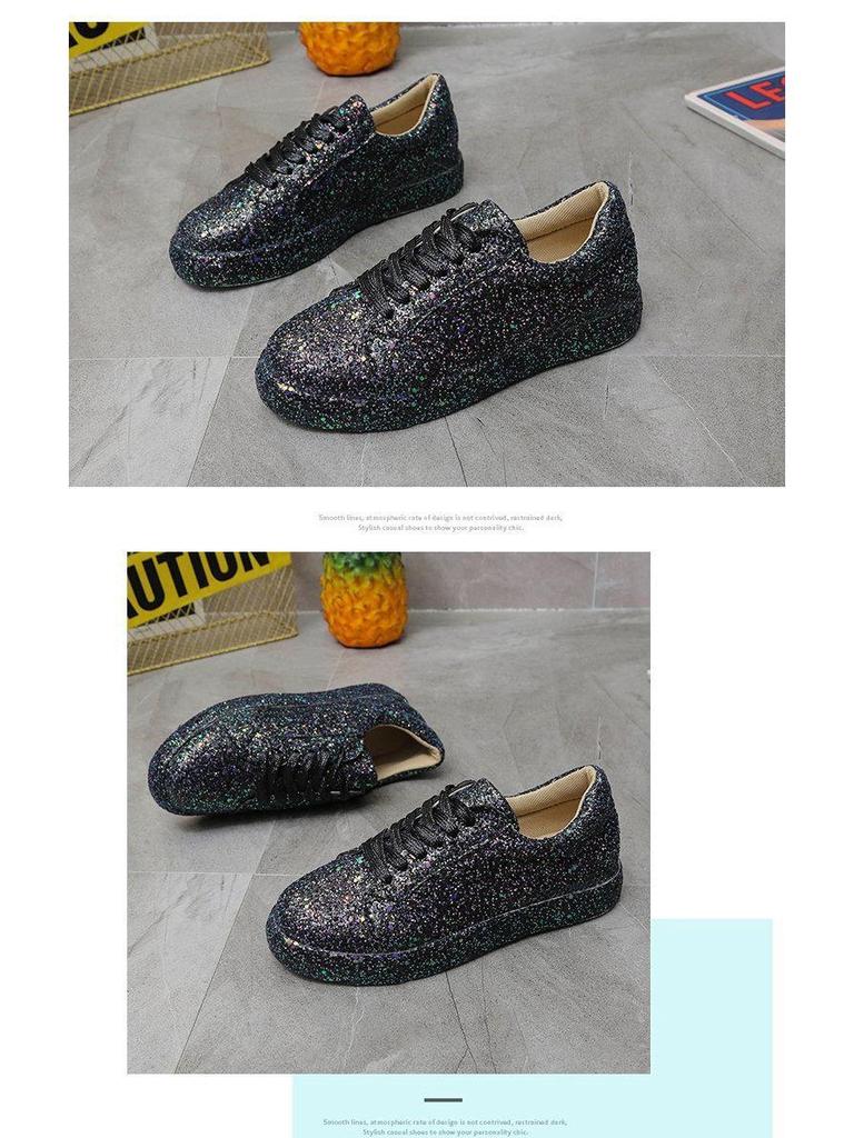 2021 Frühling Damen Übergröße Schnürschuhe Flache Weiße Freizeitschuhe mit Runder Zehenpartie