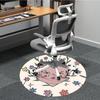1pc Heart Flowers Office Round Area Rug,  Mat Suitable For Office, Under Office Chairs Bedroom Living Room Home Decor, Room Deco