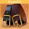 Fashion Mens Leather Belt With Two Layer Cowhide Material And Durable Alloy Buckle Suitable For Office And Daily Wear