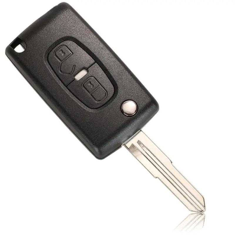 2 Buttons Remote Car Key Shell Case For Peugeot 4007 Et 4008 Citroen C-Crosser C4 Aircross Fob Mit-11R Blade