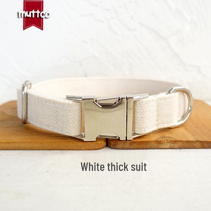MUTTCO Alloy Buckle Dog Collar - Thick, Bite-Resistant Suit (UDC-14) Large