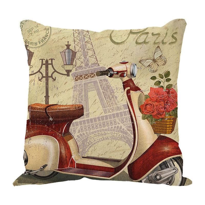 

New Linen Christmas Pillows Linen Cushion Cartoon Christmas Pillows Car Pillow Sofa Pillow Premium Durable Quality 45 * 45CM (excluding core)