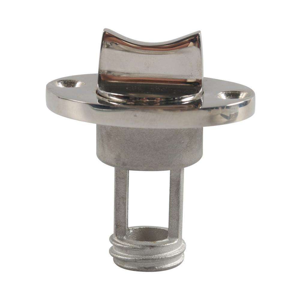 2Pcs Stainless Steel Boat Drain Plug Kit Oval Garboard Transom Plugs For 1" Hole