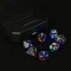 7Pcs Glowing Polyhedral Dices with Charging Box Rechargeable LED Colorful Light Electronic Dices for Role Playing Game