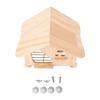 Natural Pine Parrot Nesting Box Wooden Bird House with Removable Stainless Steel Mesh Bottom Parrot House