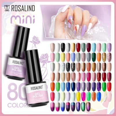 ROSLAIND Nail Polish Gel Varnishes Hybrid Semi Permanent Soak Off UV Gel Polish Nails Art Base Top Coat Gel Nail Polish