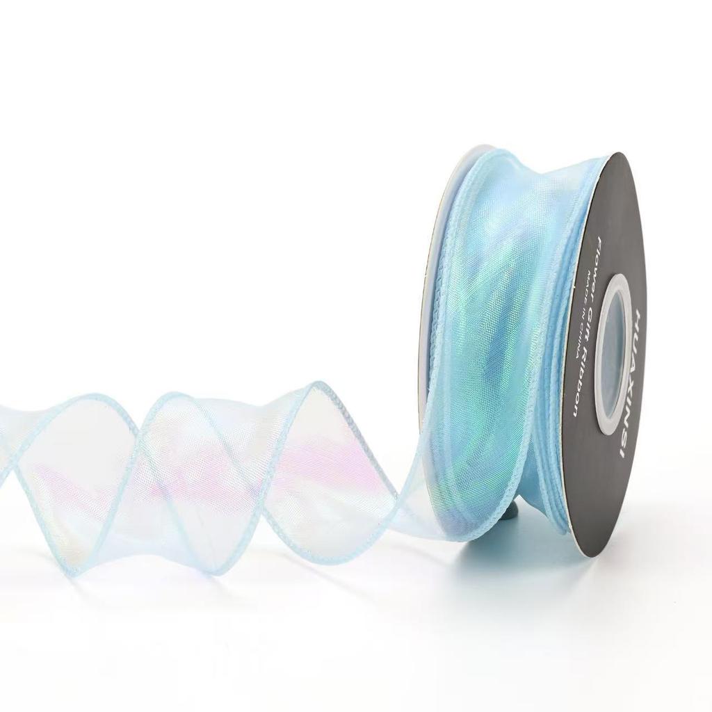 1/2/3/5roll Colorful Fish Tail Yarn Organza Ribbon Packaging Gift Box Hair Accessories Lamp Home Decoration DIY