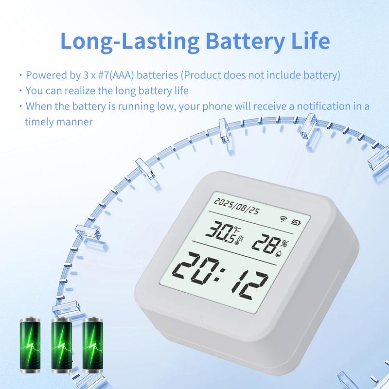 WiFi Temperature Sensor Indoor Thermometer and Hygrometer Tuya Smart Devices Smart Home Products Remote Monitoring