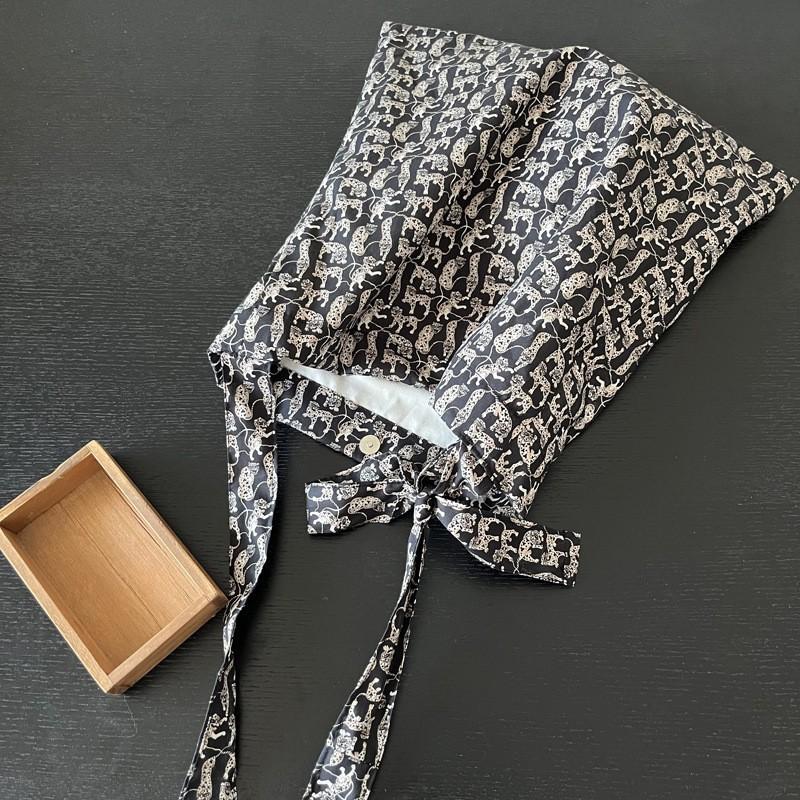 Niche British Liberty Small Cheetah Canvas Bag Retro High-end Shoulder Leather Rope Cross-body Women s