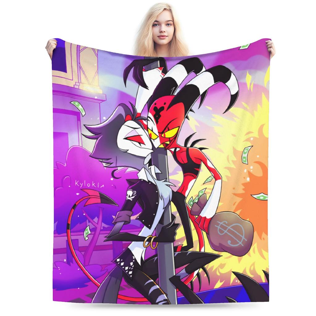 Warme Decken Junge Mädchen Dekorative Loona Bettwäsche Überwürfe Helluva Boss Flanell Tagesdecke Für Heimdekoration Lustige Sofa Bett Abdeckung