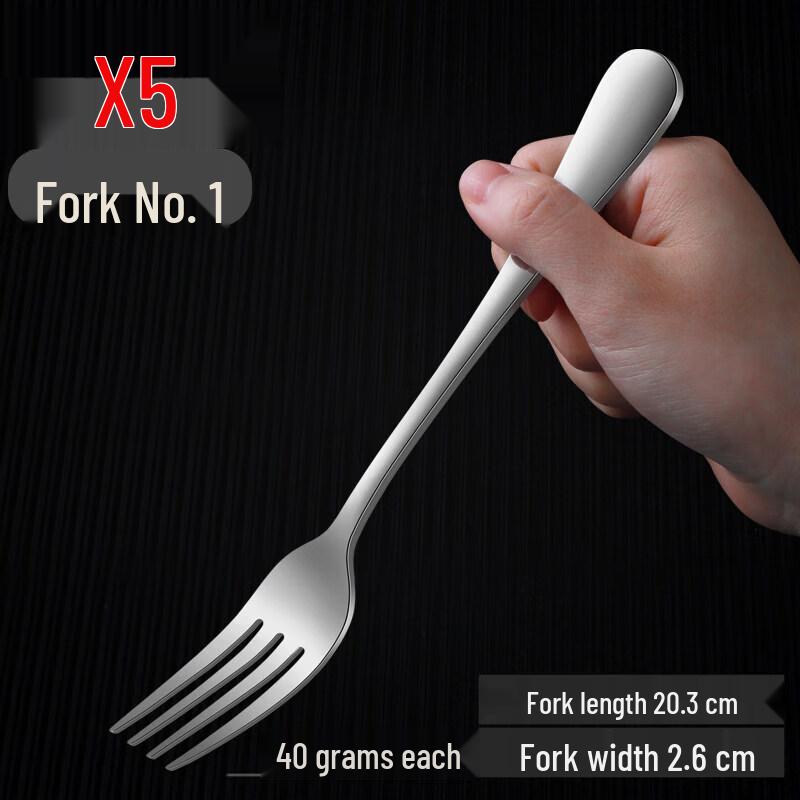 Qiwei 5-Piece Rice Husk Long Handle Fruit Forks
