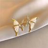 Enamel Butterfly White Color Animal Stud Earrings for Women New Trend Girl Korean Love Aesthetic Daily Life Minimalist Jewelry