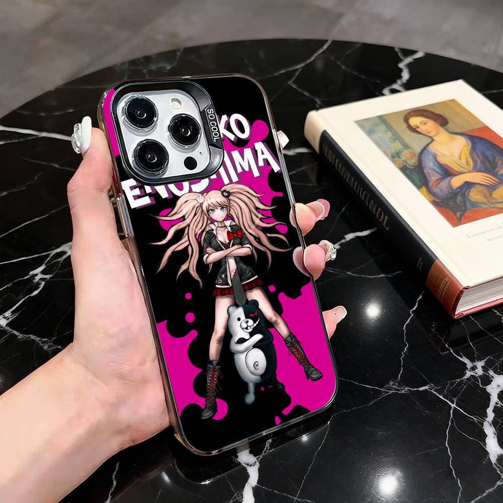 J-Junko Anime Enoshima-JEES Phone Case For iPhone 17,16,15,14,13,12,11 Plus,Pro Max,XS,Colorful Silver Phone case Funda Cover